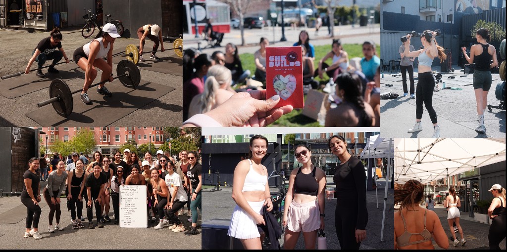 Women Who Lift workout and community collage